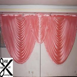 6m wide swags valance wedding stylist backdrop Party drop Curtain Celebration Stage Performance Background Satin Drape wall57780423728477