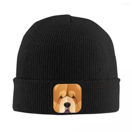 Berets Chow-chow Dog Lover Beanie Bonnet Knit Hats Men Women Cool Unisex Adult Winter Warm Cap For Gift