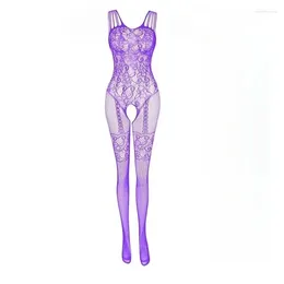 Women Socks Simplejewel Fishnet Bodysuits Stockings Sleepwear Lingerie For Couple Dating Nightwear Black Purple Blue Red Open Net