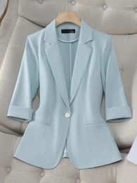 Women's Suits Elegant Blazers Jackets Coat For Women Business Office Work Wear Spring Summer Professional Outwear Tops Career Clothes S-4XL