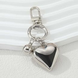 Fashion Alloy Keychains Big Hearts Little Ball Key Rings For Women Men Friendship Gift Handbag Decoration Handmade Jewelry