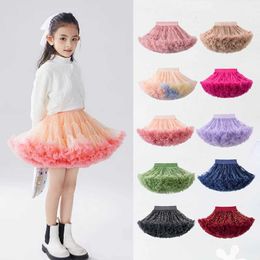 Skirts Skirts Popular Pink Childrens UpgradeTutu Girls Skiing with Gold Sparkling Stars Fluffy Tulle Skiing Childrens Princess WX5.21758