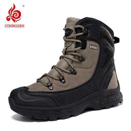 Outdoor Shoes Sandals STRONGSHEN Men Tactical Boots Army Boots Mens Force Desert Waterproof Work Safety Shoes Climbing Hiking Shoes Plus Siz