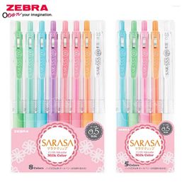 5pcs/8pcs Color Zebra Gel Pens Set Sarasa JJ15- Milk 0.5mm Student Hand Account Drawing Writing School Stationery