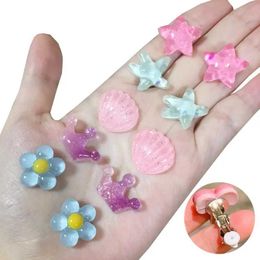 Jewellery 5 pairs/set of cute star shell crown flower clips for children childrens perforated earrings WX5.21