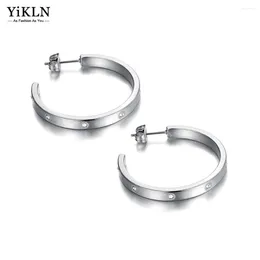 Stud Earrings YiKLN Titanium Stainless Steel Geometry Round Fashion Bohemia Party CZ Crystal For Women Gilrs YE22012