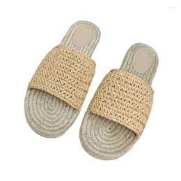 Slippers Women Summer 2024 Walk Show Style Round Head Open Toe Female Beach Shoes Fashion Simplicity