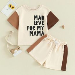 Clothing Sets Little Kid Boy Summer Clothes Toddler Letter Print Short Sleeve T-Shirt And Shorts Set Baby Outfits