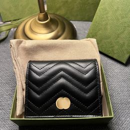 10a quality Designer Womens quilted Mini wallets mens Genuine Leather coin purses Luxury cardholder purse fold wallet gold key pouch pocket card case holder with box