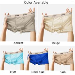 Underpants Mens Seamless Boxers Cotton Comfy Underwear Home Breathable Shorts Briefs Lingerie Soft Pouch Thin Panties Hombre