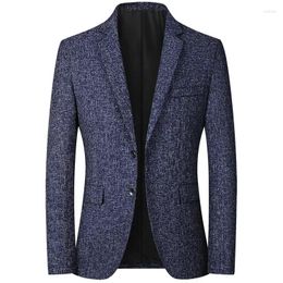 Men's Suits Men Thin Blazers Jackets Male Solid Business Casual Coats High Quality Man Spring Fit Size 4XL