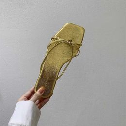 Slippers Silver Womens 2024 Trend Flat Shoes Flip House Summer Sales Sandals Elegant H240527 UEBE