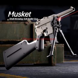 Musket Soft Bullets Toy Gun Blow Back Shell Ejected Launcher Outdoor Cs Pubg Game Prop Foam Dart Look Real Moive Prop Collection Birthday Gifts for Boys Fidgets Toys
