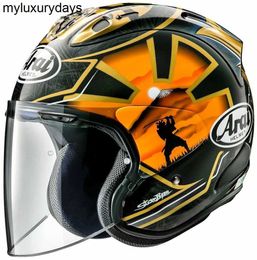 ARA I SZ-RAM 4 PEDROSA SPIRIT GOLD 3/4 Open Face Helmet Off Road Racing Motocross Motorcycle Helmet ATV off-road motorcycle helmet with sun shield