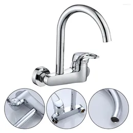 Bathroom Sink Faucets 1pc Kitchen And Cold Water Faucet Washbasin In-wall 135-165mm Fixture Home Improvement