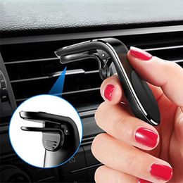 Hooks Universal Phone Holder Clip Car Air Vent Magnetic Bracket Mobile GPS Black Silver 25