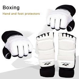 Taekwondo Leather Gloves Sparring Karate Ankle Protector Gear Boxing Martial Arts Hand Guard L2405