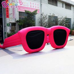 Grandes óculos de sol rosa inflável Mall de decoração, modelo de simulação de abertura da loja de óculos, adereços de atividade q-version