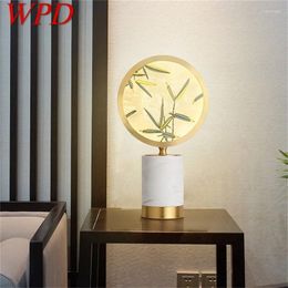 Table Lamps WPD Modern Lamp LED Desk Light Brass Luxury Marble Decorative For Bedside Bedroom Living Room Office