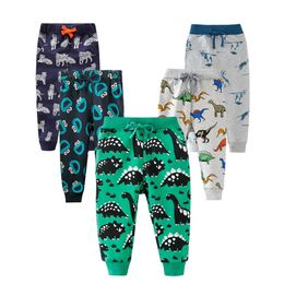 Hoppningsmätare Låg pojkar flickor Sweatpants Barnbyxor Animal Autumn Winter Baby Clothes Toddler Kids Full Pants Costume L2405