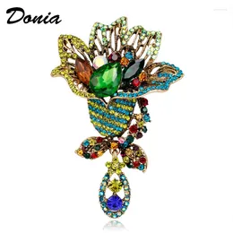 Brooches Donia Jewellery Korean Version Of The Colour Glass Brooch Ladies Simple Temperament Fashion Coat Accessories