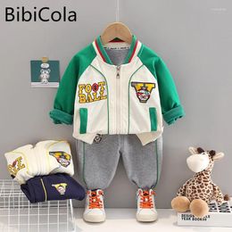 Clothing Sets Toddler Baby Girls Boys Spring Autumn Children Outfits Infant Cartoon Baseball Jacket Kids Sportswear 2 Piece Suit