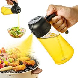Dispenser in Olive Sprayer and Oil Spray Bottle ML OZ for Cooking Kitchen BBQ Air Fryer Salad Baking pcs Black