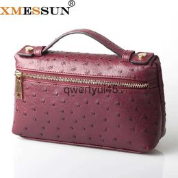 Totes Shoulder Bags New Fashion Designer Handbag Ostrich Pattern Portable Bag Clutch Bag 2024 Lady Hand Bag Purse Make Up Bag Trend Bag H240523