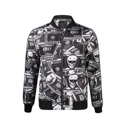 Philipps Plain Men's Kurtka PP Czaszki marka jesienna zima oryginalna skórzana plein blein hip hop streetwear Kolekcja motocyklowa kute