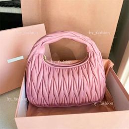 Miumu bag Women's Pink Designer Bag Satchel Tote Fashion Pochette Underarm Hobo Luxury Genuine Leather with Shoulder Strap Clutch Purses Crossbody Bags Handbag 868