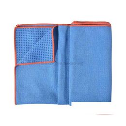 Yoga Blankets Microfibre Towel Anti Skid Pilates Exercise Towels Sile Grip Dots Non-Slip Mat Er Outdoor Cam Beach Sleep Drop Deliver Dhbd6