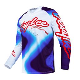 Men's T-shirts 2024 Team Enduro Cycling T-shirt Mountain Downhill Bike Long Sleeve Racing Clothes Dh Mtb Offroad Motocross Bmx Jersey Ae3a