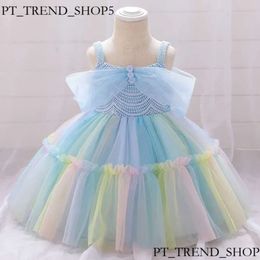 Happy Year Baby / Toddler Colorful Rainbow Mesh Party Dress 210528 0E4 Cb8