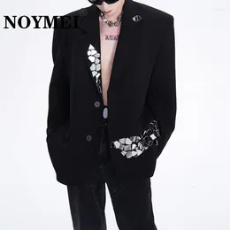 Men's Vests NOYMEI Trendy Temperament Spring 2024 Niche Design Suit Jacket Metal Decoration Loose Versatile Males Tops WA4376