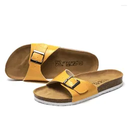 Casual Shoes 2024 Summer Fashion Flat Sandals Outdoor Antiskid Women's Beach Slippers Flip Flops Colour Intrigue Cork