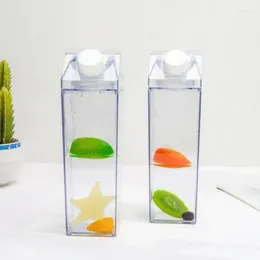 Storage Bottles 500ml Milk Carton Water Bottle Leak-proof Cold Plastic Sports Jug Clear Kettle Cup Home Kitchen Accessories