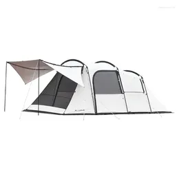 Tents And Shelters Upgrade Pattern Landwolf Large Space Tunnel Tent Outdoor Camping Tourist 4-8Persons 1hall 1sleeping Room Anti-storm
