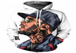 New Fashion Couples Men Women Unisex Cartoon Characters Singer Chris Brown 3D Print Hoodies Sweater Sweatshirt Jacket Pullover Top5282008