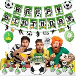 Party Decoration Soccer Birthday Banner Balloon Layout Props Children