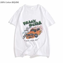 Men's T-Shirts Frank O-ocean Blond R B Music T Shirts MEN Cool Fashion Tshirts 100% Cotton T-shirts Four Seasons Handsome Rhythm and Blues Full J240522