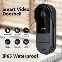 Tuya Wireless Doorbell Waterproof WIFI Video Smart Home Door Bell Camera Button Welcome by Chime Security Alarm For House 240516