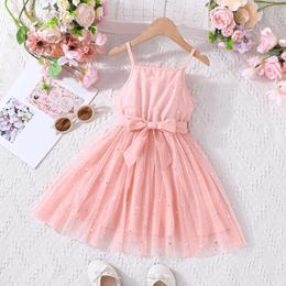 Girl Dresses Summer Kids Girls Tutu Dress Little Princess Star Sequin Mesh Layer Party Tulle 3-7T Casual Daily Wear Vestidos