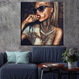 Abstract African Women Portrait Poster Prints Graffiti Street Art Canvas Oil Painting Wall Picture Living Room Modern Home Decor6296593