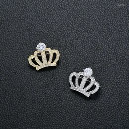 Brooches Cute Small Crown Gold Silver Colour Brooch Pin 2024 Designer For Women White Zircon Broches Pins Gifts