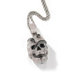 Big Iced Out Pendant Necklaces Mens Hip Hop Vintage Gold Necklace Jewelry Coiled Skull Pendant Necklace5478156