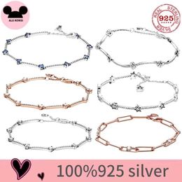 Bangle Home>Product Center>Pure Silver>Womens Pure Silver Plate>Snake Chain Bracelet>Charming Star Tree Daisy DIY Jewellery Q240522
