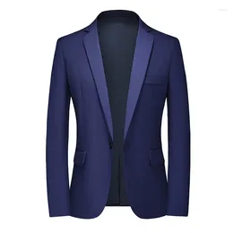 Men's Suits Stylish Blazer Casual Slim Fitness Formal One Button Office Suit Coat Top White Jacket Masculino Blazers Men