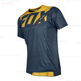 Xy9i Men's T-shirts 2024 Raudax Men Downhill Jerseys Mtb Bike Shirts Offroad Dh Motorcycle Jersey Motocross Sportwear Cycling Clothing Clothes