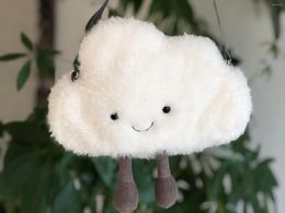 Shopping Bags Cloud White Crossover Bag Soft Toy Plush Cute Face Kids Zipper Shoulder For Girl
