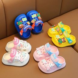 Cute Sweet Baby Slippers Summer Toddler Beach Shoes Little Boys Close toed Sandals Baby Girl Antislip Slippers 240507